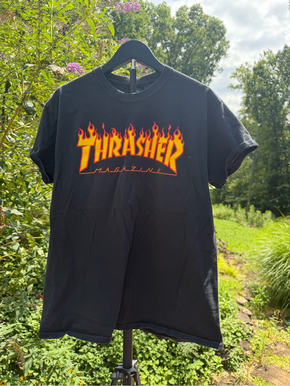 Thrasher Men’s Flame Logo Vintage T-Shirt- Size M